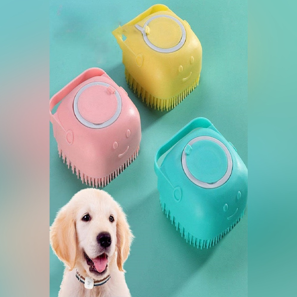 Zenana Outfitters PET SCRUBBER BATH BRUSH SHAMPOO DISPENSER
